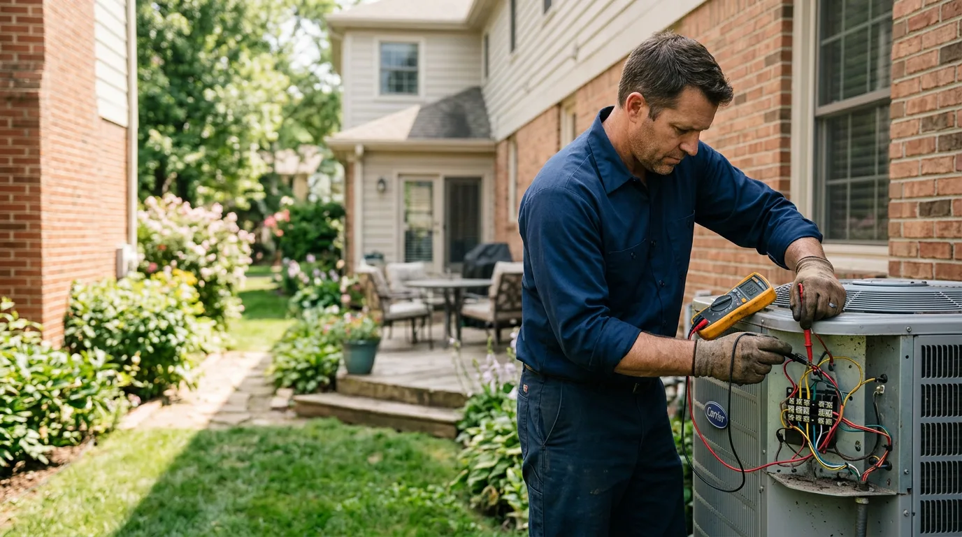 HVAC technician working near Bakersville, NC
